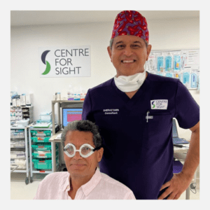 Dr Kasaby and Sheraz Daya at Centre for Sight